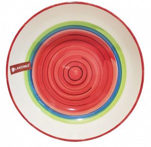 "Rainbow red" Тарелка суповая 710мл 87B-018-SP3 ВЭД