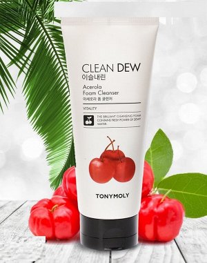 Пенка с экстрактом ацеролы для очищения кожи лица 	Tony Moly  Clean Dew Acerola Foam Cleanser