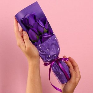 Букет мыльных роз, фиолетовые