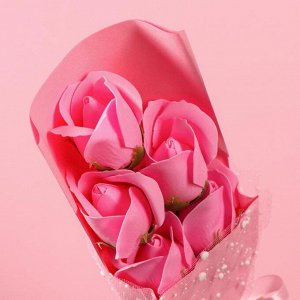 Букет мыльных роз, розовые