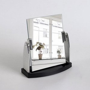 Зеркало настольное, зеркальная поверхность 11,5 ? 14,5 см, цвет серебристый