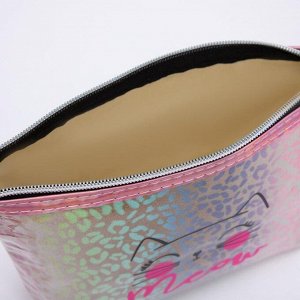 Косметичка-сумочка, отдел на молнии, цвет разноцветный, «Meow»