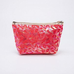 Косметичка-сумочка, отдел на молнии, цвет красный, «Meow»