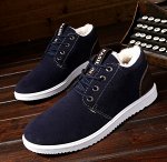 Утепленные мужские полуботинки, надпись &quot;Fashion&quot;, цвет синий