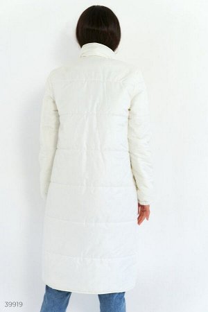 Gepur Стильное молочное пальто с поясом