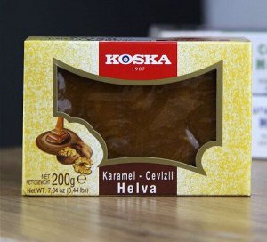 Koska Летняя халва с грецким орехом и карамелью, картон 200г