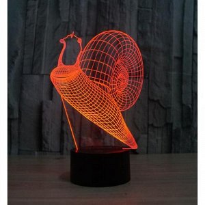 Объемный 3D светильник Улитка