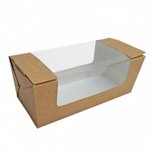 Коробка на 2 капкейка Крафт 20х8х8 см