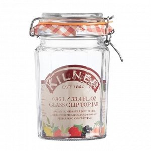 Банка гранёная Clip Top Kilner (Англия), 950 мл