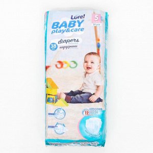Подгузники одноразовые для детей Lure 5/XL 11-25 кг jambo-pack 38шт