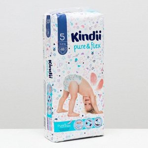 Подгузники одноразовые для детей Kindii pure & flex 5 XL jambo-pack 48шт