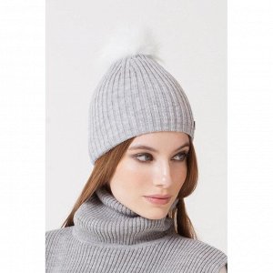ЕВ 202/ш/св.серый меланж шапка