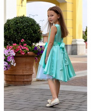 Ментоловое нарядное платье для девочки Цвет: ментоловый