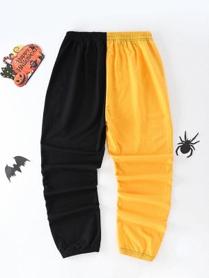 Мужской Спортивные брюки с принтом хэллоуин двухцветный