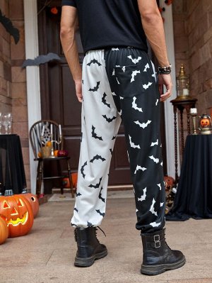 Мужской Спортивные брюки двухцветный с принтом хэллоуин