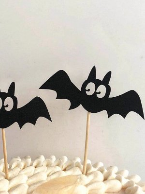 5шт Топпер для торта с летучей мышью на хэллоуин
