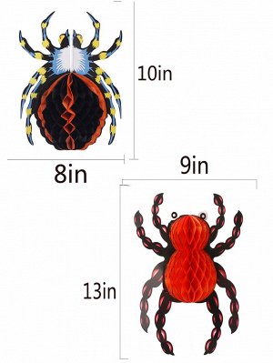 2шт Декоративный бумажный цветок в форме паука на Хэллоуин