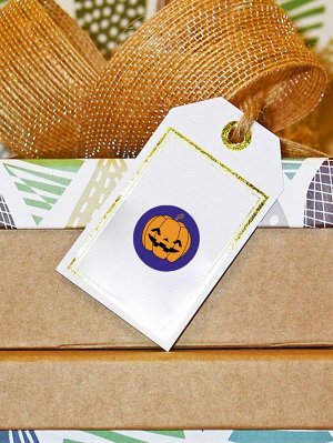 1 рулон Подарочная наклейка с узором на хэллоуин