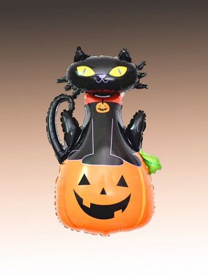 1шт Декоративный воздушный шар в форме тыквы и кошки на хэллоуин
