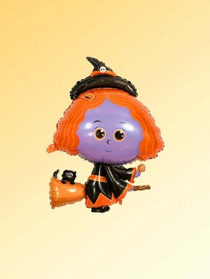 Воздушный шар с принтом ведьмы на хэллоуин