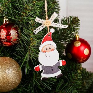Лесная мастерская Новогодняя подвеска «Дед мороз» МИКС