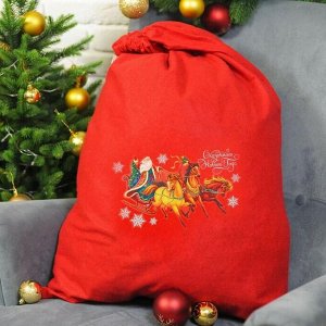 Мешок Деда Мороза «Сказочного Нового года», 60×90 см