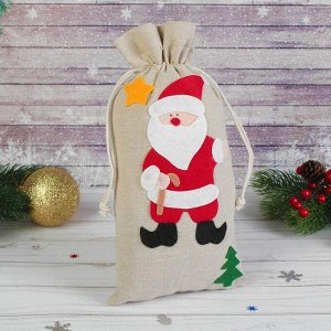 СИМА-ЛЕНД Мешок для подарков «Новый год», с завязками, виды МИКС