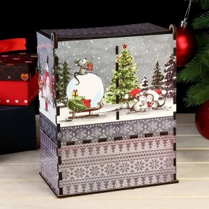 Чайный домик "Дед Мороз и Снеговик" 20х15,5х8,5 см