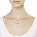 Крест из серебра с фианитами