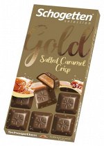 Шоколад молочный Schogetten Gold с хрустящей солёной карамелью 100 гр