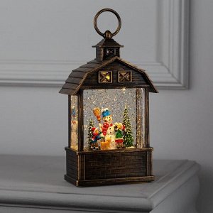 Светодиодная фигура «Дети и снеговик» 14x24x8 см, пластик, батарейки ААх3 (не в комплекте), USB, свечение тёплое белое