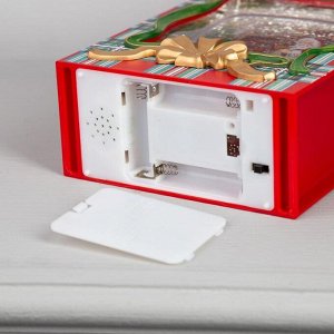 Светодиодная фигура «Пакет с Дедом Морозом» 15x23x7 см, пластик, батарейки ААх3 (не в комплекте), USB, свечение тёплое белое