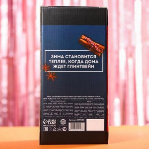 Набор для глинтвейна «Пряного нового года»: бокал 250 мл., специи 30 г., носки