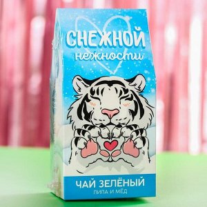 Фабрика счастья Чай зелёный «Снежной нежности», вкус: липа и мёд, 50 г.