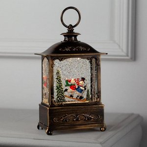 Светодиодная фигура «Снеговики на лыжах» 14.5x22x8 см, пластик, батарейки ААх3 (не в комплекте), USB, свечение тёплое белое