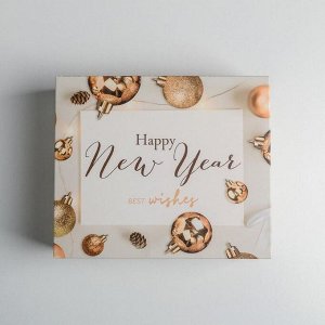 Упаковка для кондитерских изделий «Happy new Year», 20 ? 17 ? 6 см