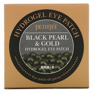 Petitfee, Black Pearl & Gold Hydrogel Eye Patch, 60 pieces