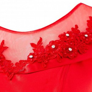 Платье женское MINAKU "Felice", длинное, размер 46, цвет красный