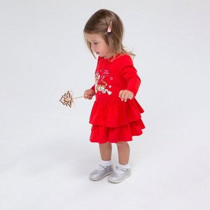Платье для девочки "Год тигра", цвет красный, рост 74