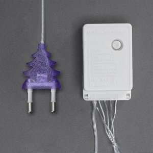 Гирлянда «Бахрома» 1.8 × 0.5 м, IP20, тёмная нить, 48 LED, свечение мульти, 8 режимов, 220 В