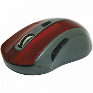 Мышь беспроводная DEFENDER ACCURA MM-965, USB, 5 кнопок + 1 колесо-кнопка, оптическая, красно-серая, 52966