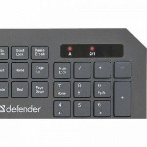Набор беспроводной DEFENDER Berkeley C-925, клавиатура, мышь 5 кнопок + 1 колесо-кнопка, черный, 45925