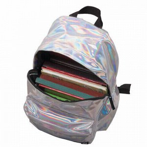 Рюкзак BRAUBERG универсальный, сити-формат, серебро, "Винтаж", 20 литров, 41х32х14 см, 226421