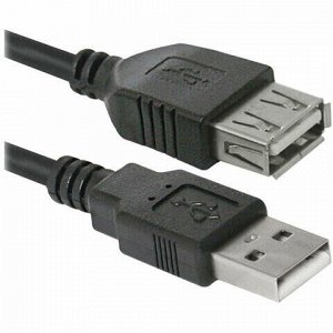 Кабель-удлинитель USB 2.0, 1,8 м, DEFENDER, M-F, для подключения периферии, 87456