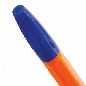 Ручки шариковые BRAUBERG &quot;ULTRA ORANGE&quot;, СИНИЕ, НАБОР 10 штук, корпус оранжевый, узел 0,7 мм, 143571