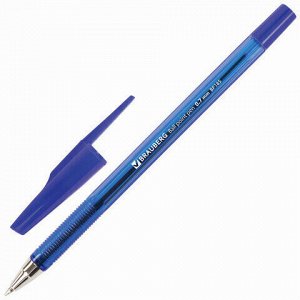 Ручка шариковая BRAUBERG "Black Jack", СИНЯЯ, корпус тонированный синий, узел 0,7 мм, линия письма 0,35 мм, 141296