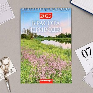 Календарь на пружине без ригеля "Красота природы" 17х25 см, 2022 год