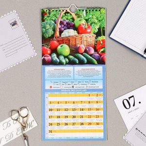 Календарь перекидной на ригеле "Садово-огородный" 2022 год, 16,5х33,6 см