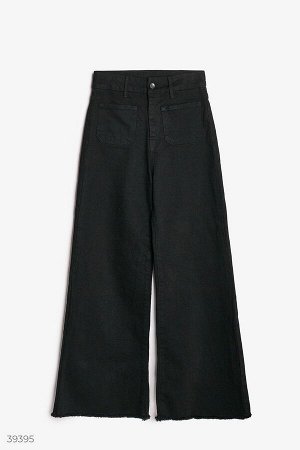 Черные джинсы палаццо