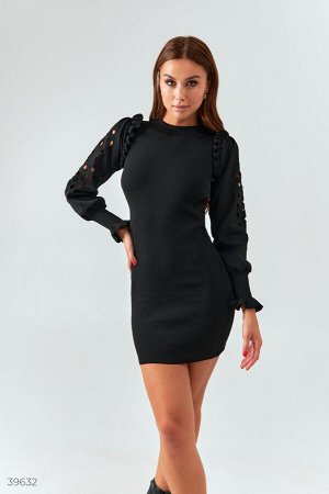Gepur Черное трикотажное платье